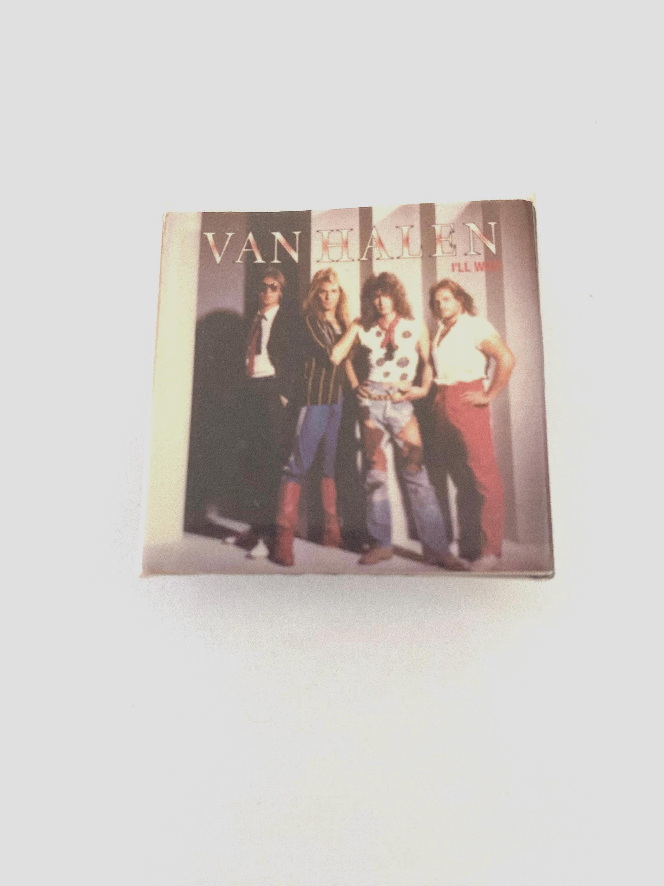 Van Halen Band Photo I’ll Wait Original Vintage Square Pin, Pinback, Button Canada