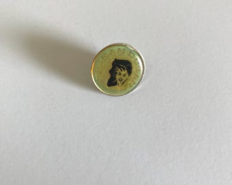 Duran Duran Rio Girl Green Original Vintage Circle Enamel Pin, Pinback, Button
