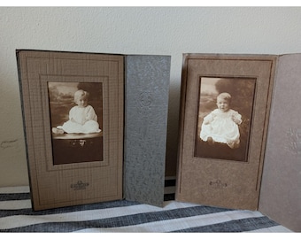 Lote de fotografías antiguas de bautizos de bebés de R.A. Miller, Milwaukee, década de 1920