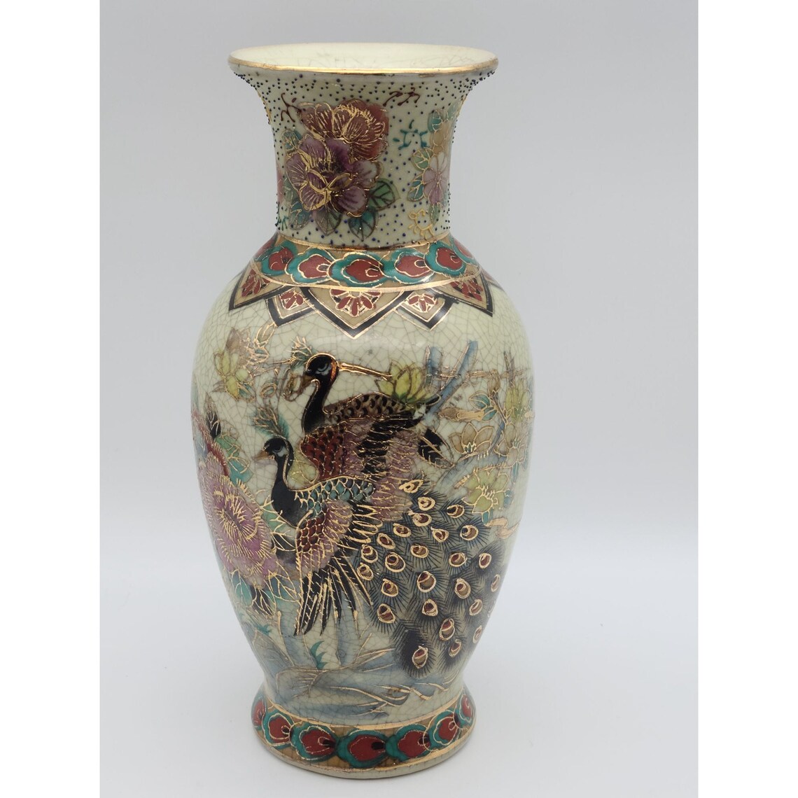 Satsuma Vase With Peacocks