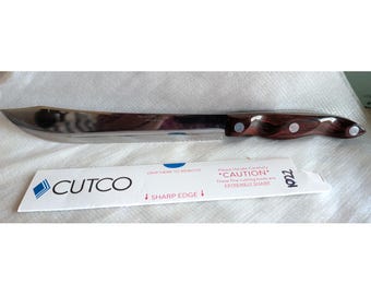 Vintage Cutco Model 1022 8" Butcher Knife Freshly Factory Sharpened Brown Swirl