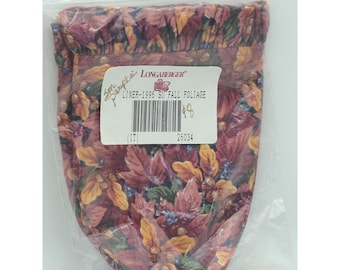 Longaberger Small Pumpkin Liner Basket Fall Foliage Autumn Leaves