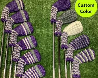 Custom Golf Club Headcovers aus Eisen gestricktes Golf Headcover Set für Eisen & Wedges