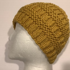 Loom Knit Hat Pattern Easy Beanie for Beginner or Intermediate Level Project Knitting Gift