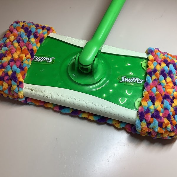 Reusable Swiffer Pad Loom Knit Pattern Instructions Easy Beginner Level Gift Digital Download Housewarming New House Dust Wet Dry Mop Floor