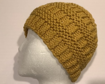 Loom Knit Hat Pattern Easy Beanie for Beginner or Intermediate Level Project Knitting Gift
