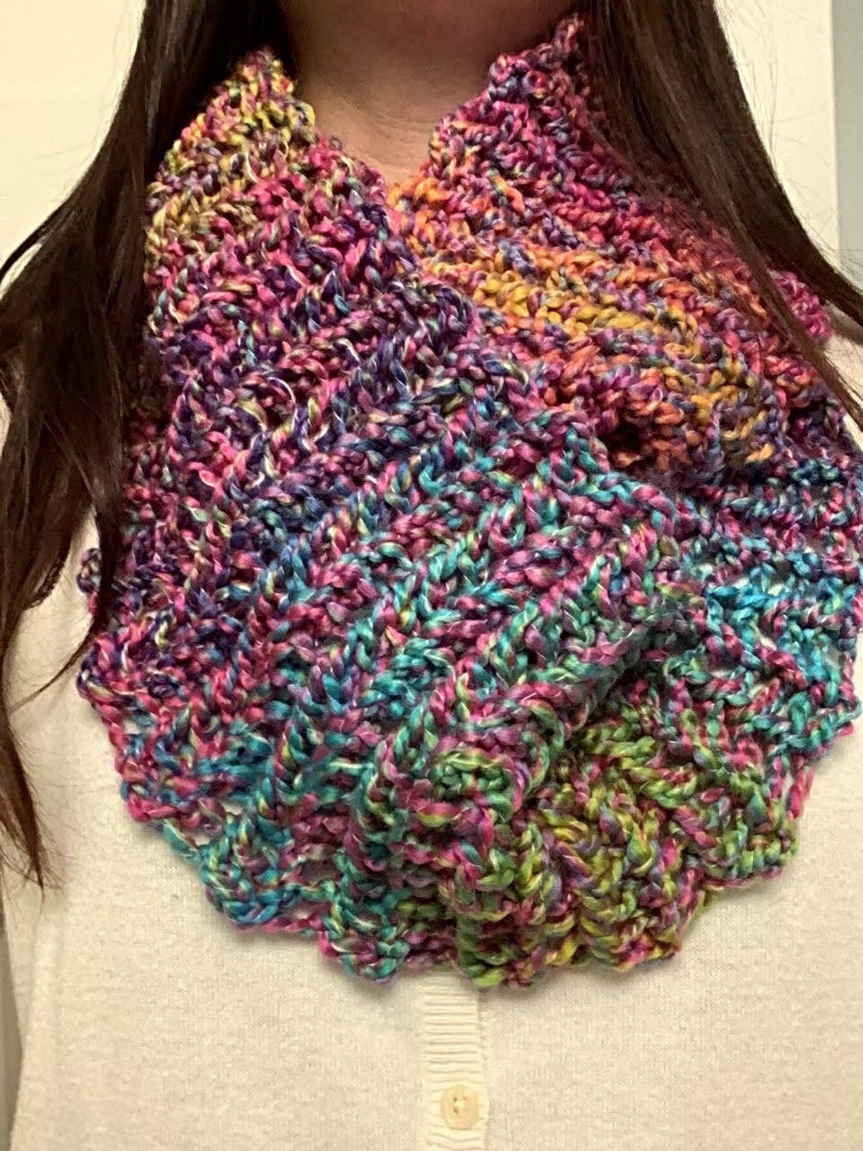 Loom Knit Infinity Scarf Pattern Instructions Easy Beginner - Etsy