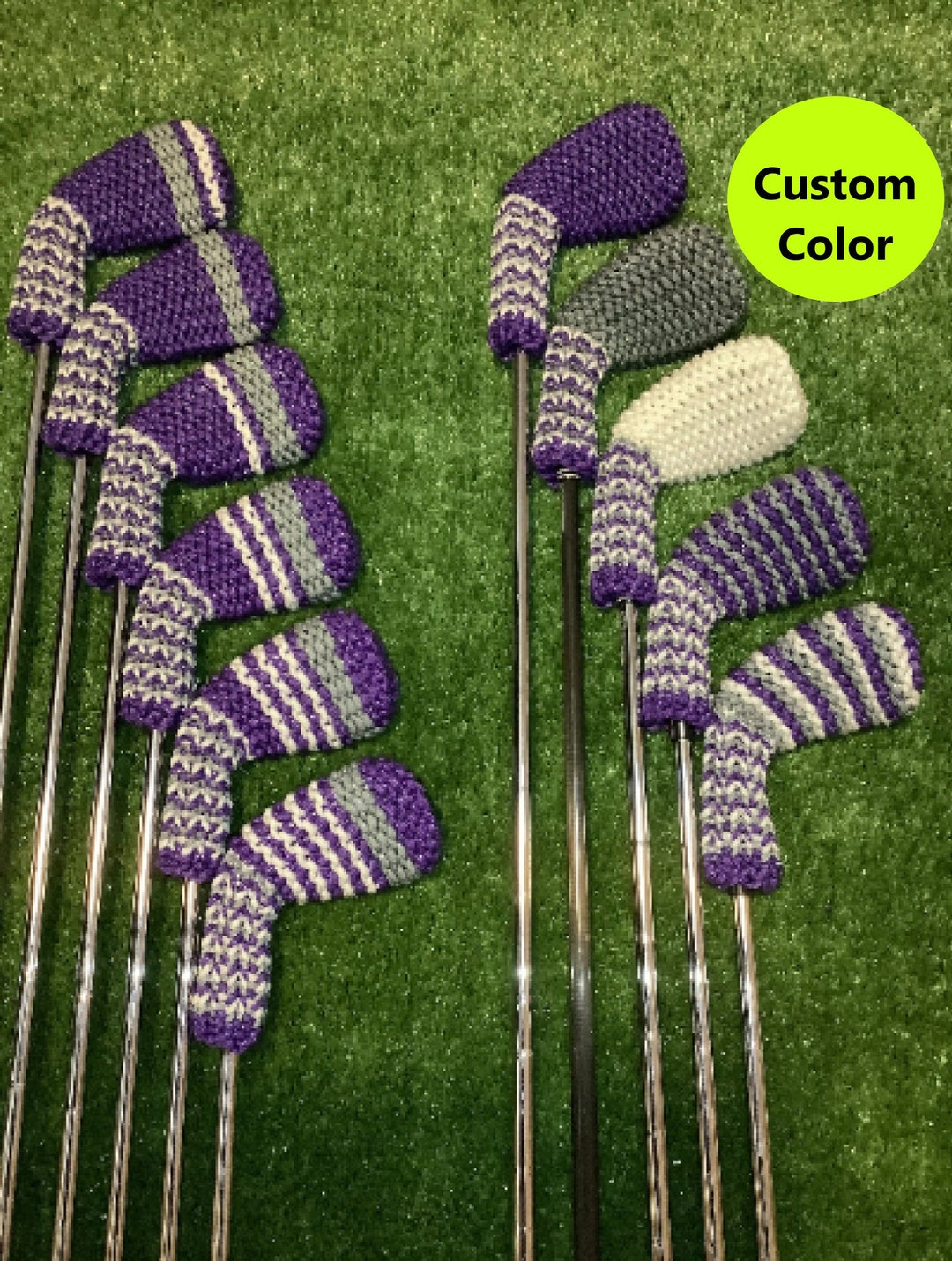 Clean Shot Headcovers Custom Iron Golf Club Headcovers Knit Golf Head