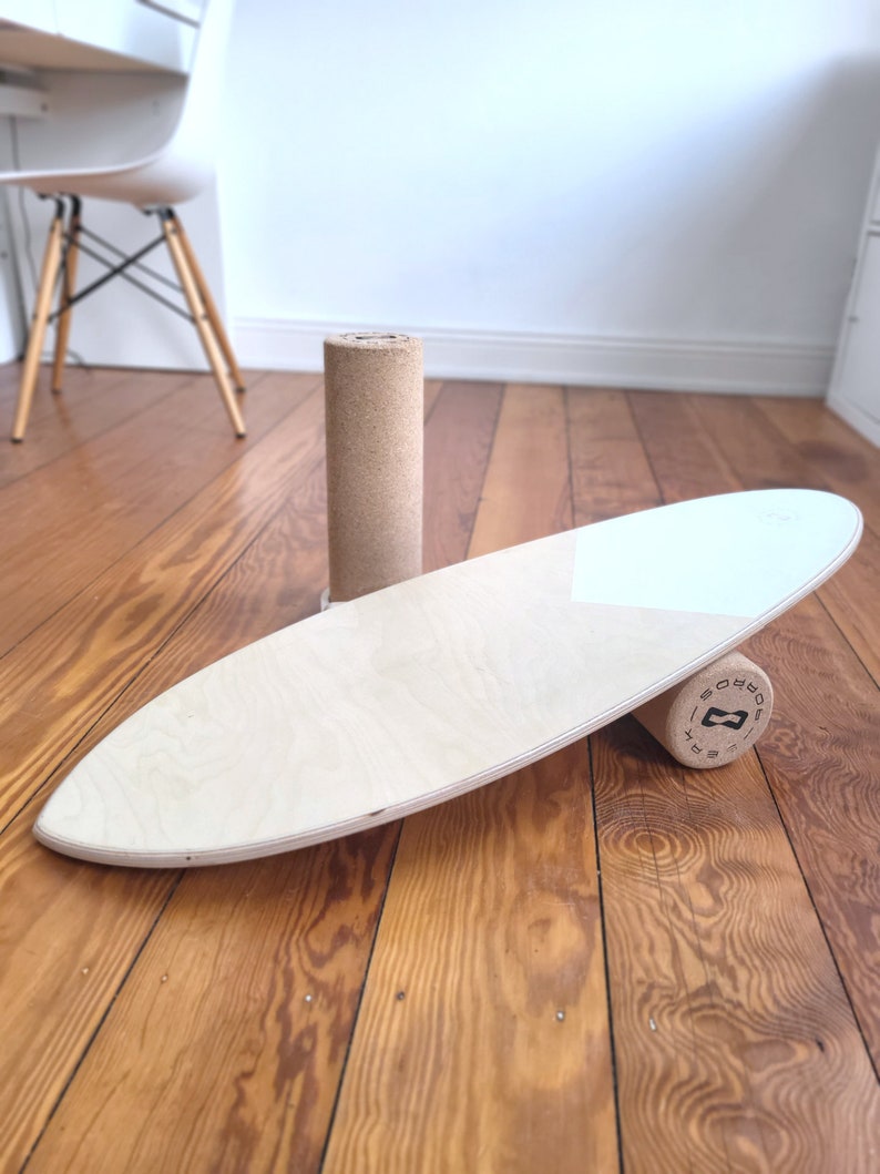 SEAK Handmade Balance Board Mit Kork Pads Korkrolle Und Ständer Passend