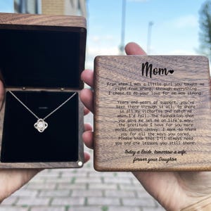 Regalo para mamá el día de la boda, hoy una novia, mañana una esposa boda, regalo para la madre de la novia de la hija, gracias mamá caja de regalo de boda