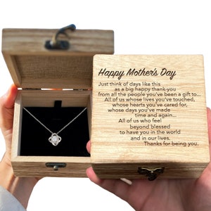 Presente para a mãe, conjunto de presente de crianças, filho e filha, presente de dia das mães, caixa de presente, cartão de dia das mães, presente para mãe, colar, presente de joias para mãe