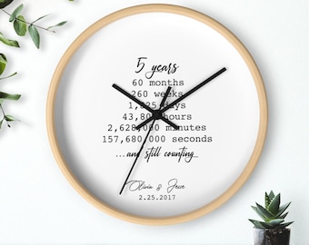 Personalized Anniversary Wall Clock: Sentimental Gift for Wife/Husband
