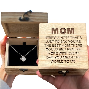 Mãe, aqui está uma nota, presente especial para o dia das mães, conjunto de joias, colar com mensagem sincera da filha, filho, presente de aniversário da mãe