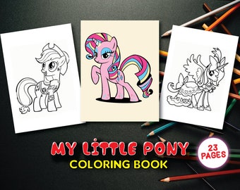 Little Pony Coloring Etsy