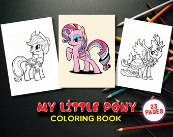 Little Pony Coloring Etsy