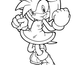sonic the hedgehog coloring pages amy