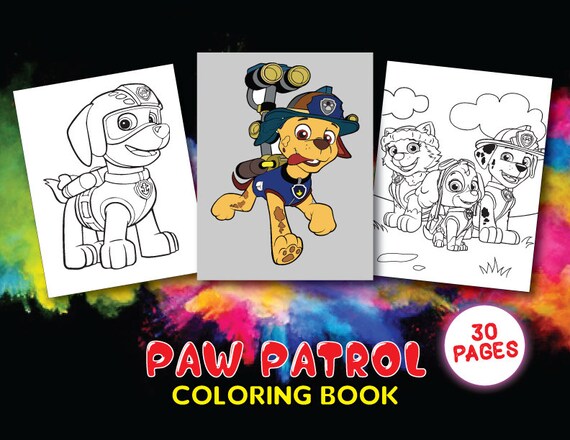 Paw Colouring/coloring Pages Children's and Adults