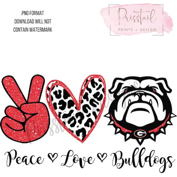 Peace Love Bulldogs Digital Download 