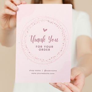 Thank You Postcard Template / Pastel Colors / Simple Design / Canva Template / Small Business / Digital Download