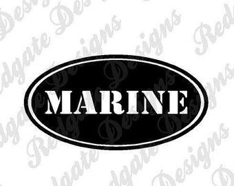 Marine Vinyl Decal for Car, Truck, Van, Window, Phone, Laptop any non porous smooth surface. Various Sizes & Colors.