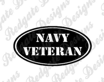 Navy Veteran Vinyl Decal for Car, Truck, Van, Window, Phone, Laptop any non porous smooth surface. Various Sizes & Colors.