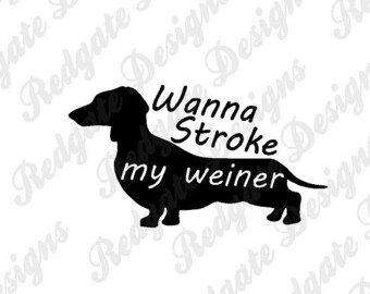 Weiner Dog Vinyl Decal for Car, Truck, Van, Window, Phone, Laptop any non porous smooth surface. Various Sizes & Colors.