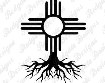 Zia Roots Vinyl Decal for Car, Truck, Van, Window, Phone, Laptop any non porous smooth surface. Various Sizes & Colors.