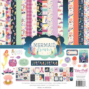 Mermaid Dreams Collection from Echo Park  Scrapbooking, Cardmaking, or Paper Crafts