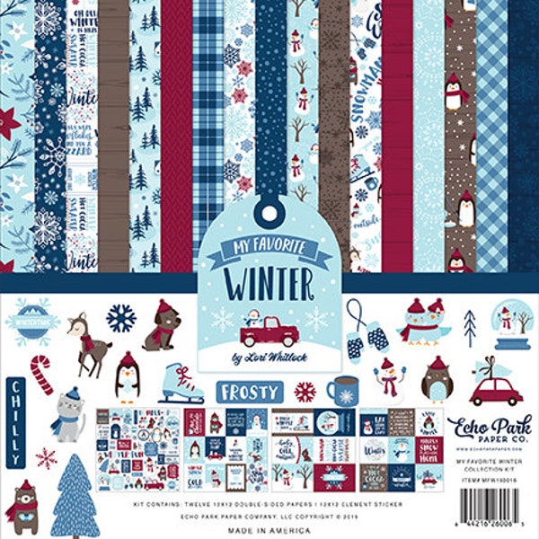 My Favorite Winter Collection for Scrapbooking, Cardmaking, or Paper Crafts