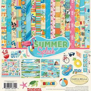 Summer Splash Carta Bella Collection for Scrapbooking, Cardmaking, or Paper Crafts