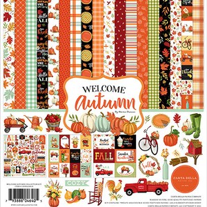 Welcome Autumn Carta Bella Collection for Scrapbooking, Cardmaking, or Paper Crafts
