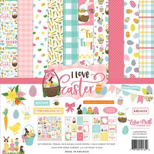 I Love Easter Collection for Echo Park Scrapbooking, Cardmaking, or Paper Crafts