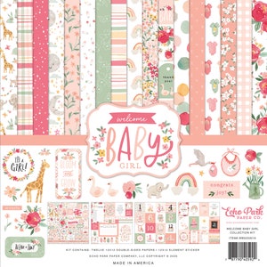 Welcome Baby Girl Collection for Scrapbooking, Cardmaking, or Paper Crafts