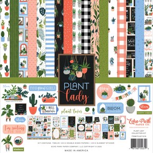 Colección Plant Lady Echo Park para álbumes de recortes, tarjetas o manualidades con papel