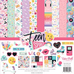 Colección Echo Park de Teen Spirit Girl para scrapbooking, tarjetas o manualidades con papel