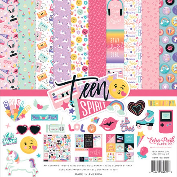 Echo Park Teen Spirit Girl Collection for Scrapbooking, Cardmaking, or Paper Crafts