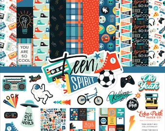 Echo Park Teen Spirit Boy Collection for Scrapbooking, Cardmaking, or Paper Crafts