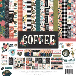 Coffee Collection from Echo Park for Scrapbooking, Cardmaking, or Paper Crafts