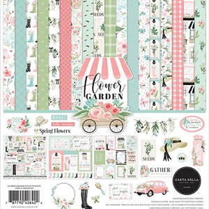 Flower Garden Carta Bella Collection for Scrapbooking, Cardmaking, or Paper Crafts