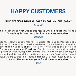 Pet Sitter Guide Dog Care Planner Template Canva Printable Digital Letter Size Sheet Binder image 11