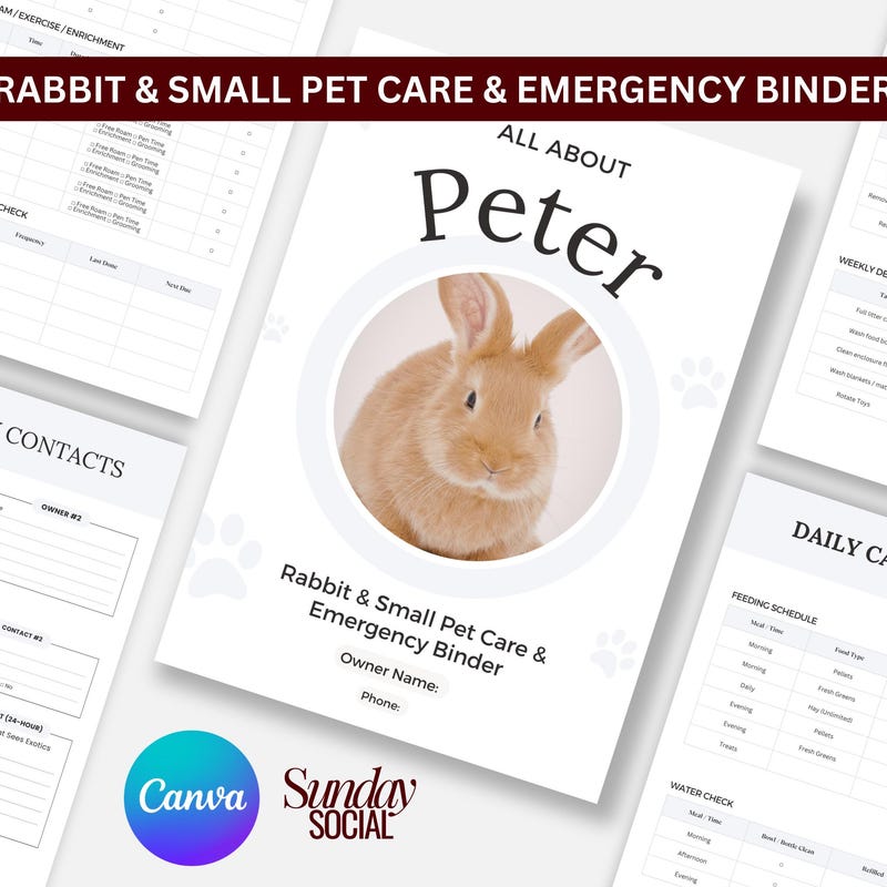 Animal Emergency Binder - Etsy