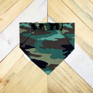 Camo dog bandana, army Bandana, green, black, brown Bark Bros Company, pet bandana, dog gift, military dog bandana, boy bandana, personalize