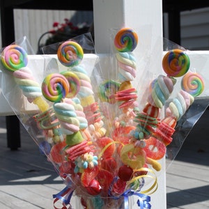 20 Gourmet Lollipop Candy Kabobs Handcrafted in Maine Birthday party, Baby/Bridal Shower favors, Mothers Day, host gift/ideas zdjęcie 2