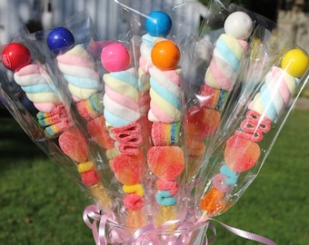 10 Classic Candy Kabobs | Party Favors, Bridal, Baby Shower, Birthday Treats |Star Seller