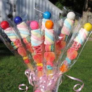 10 Classic Candy Kabobs | Colorful Candy Handmade in Maine| Birthday party, Baby Shower, corporate events, Mother’s Day, party ideas