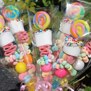 5 Birthday Sprinkles Lollipop Candy Kabobs|Handcrafted in Maine |Party Favors, Bridal, Baby Shower, Back to School, Halloween Ideas