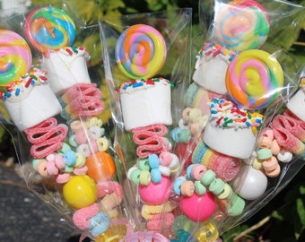 5 Birthday Sprinkles Lollipop Candy Kabobs|Handcrafted in Maine| Birthday party favors, Bridal/Baby shower gifts, Easter Basket treats, host