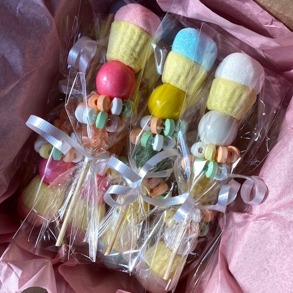 Mini Cupcake Candy Kabobs | Pastel Candy Handmade in Maine |Birthday Party, Wedding, Bridal/Baby Shower, Easter Basket treats, host gifts