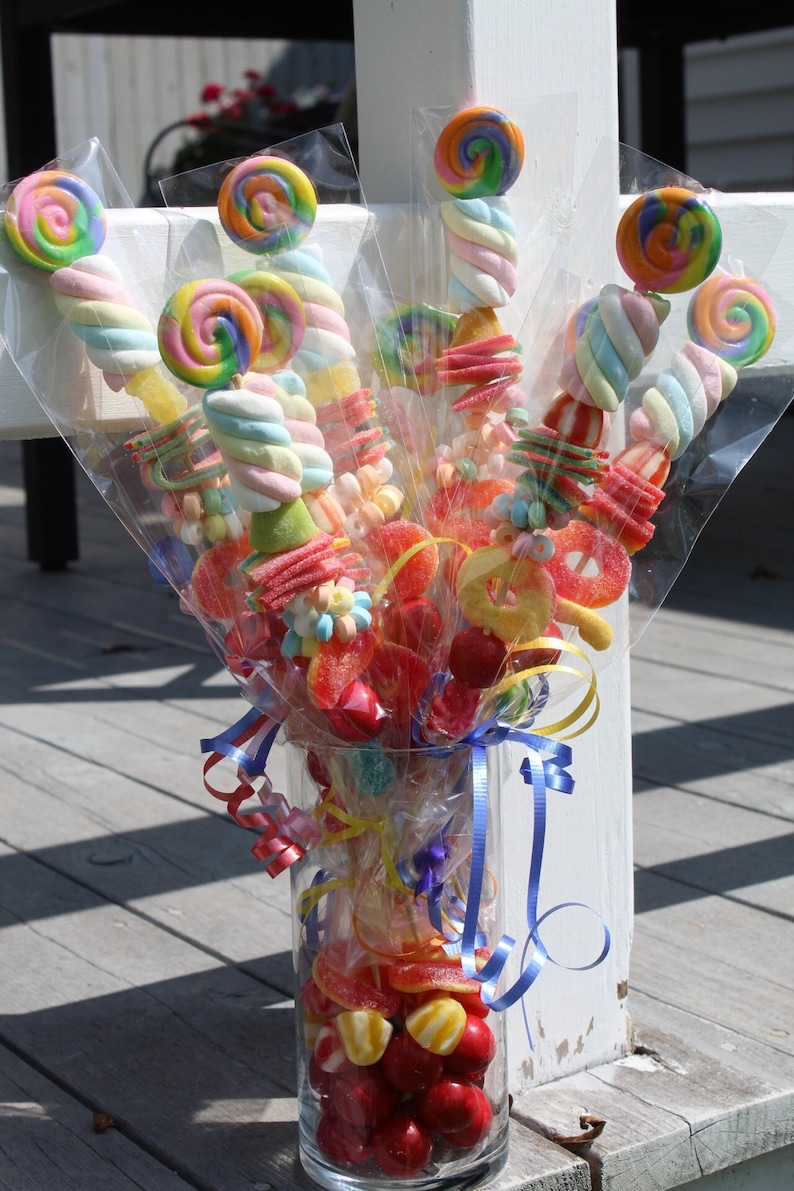 20 Gourmet Lollipop Candy Kabobs Handcrafted in Maine Birthday party, Baby/Bridal Shower favors, Mothers Day, host gift/ideas zdjęcie 2