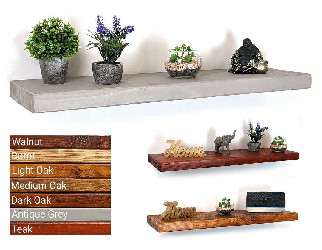 Wooden Antique Style Floating Shelf Handmade Vintage Rustic Etsy UK